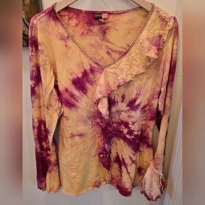 Elegant Boutique Tie-Dye Women's Blouse L